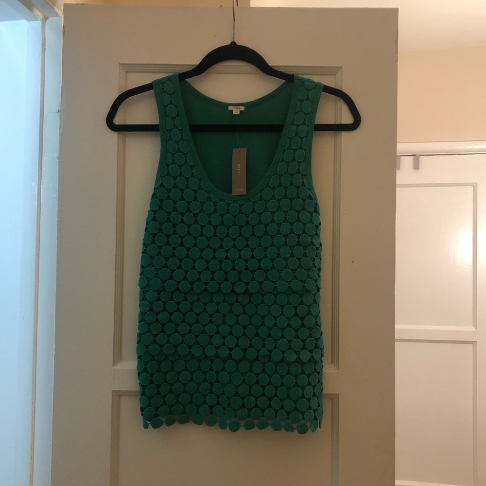 NWT J Crew green tank top